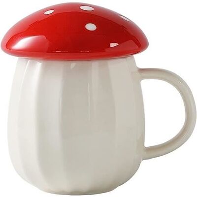 BARBAYDOS Tasse À Café,tasse À Café Forme Champignon Avec Couvercle,tasse À Café En Céramique,pour Maison,bureau,jus,thé,cappuccino,boissons - Publicité BARBAYDOS Tasse À Café,tasse À Café Forme Champignon Avec Couvercle,tasse À Café En Céramique,pour Maison,bureau,jus,thé,cappuccino,boissons - Publicité