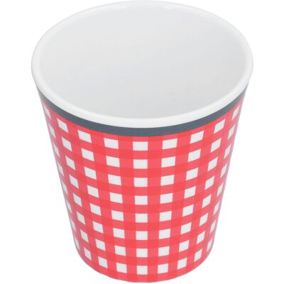 MCKENSA Tasse À Eau/café/lait Imitation Porcelaine 260 Ml, Mug Pour Restaurant/école, À Carreaux Rouges. Publicité MCKENSA Tasse À Eau/café/lait Imitation Porcelaine 260 Ml, Mug Pour Restaurant/école, À Carreaux Rouges. Publicité