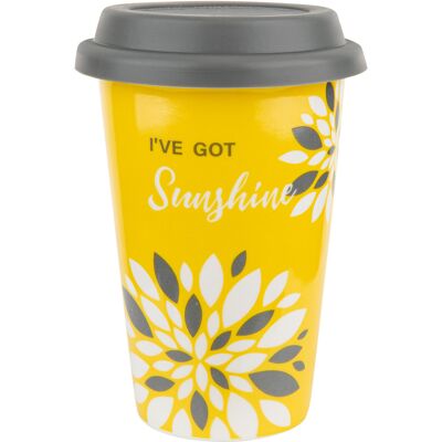 OEM Mug En Porcelaine Florina Sunshine Avec Couvercle En Silicone, 380 Ml, Motifs Assortis - Publicité OEM Mug En Porcelaine Florina Sunshine Avec Couvercle En Silicone, 380 Ml, Motifs Assortis - Publicité
