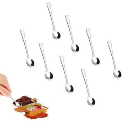 Bunthaus 8 Pièces Petites Cuillères En Acier Inoxydable, Cuillères À Espresso Mini, Petites 7,5 Cm, Mignonnes Petites Cuillères En Acier Inoxydable Pour Épices, Sel, Miel, Cuillères À Thé, Petites Cui - Publicité Bunthaus 8 Pièces Petites Cuillères En Acier Inoxydable, Cuillères À Espresso Mini, Petites 7,5 Cm, Mignonnes Petites Cuillères En Acier Inoxydable Pour Épices, Sel, Miel, Cuillères À Thé, Petites Cui - Publicité