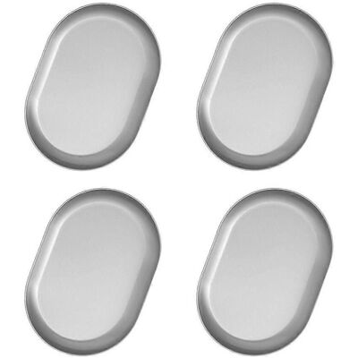 RDTD 4 Assiettes Creuses En Acier Inoxydable 304 Texturé, Réutilisables Pour Cuisine Et Salle À Manger, Lot De 4 - Publicité RDTD 4 Assiettes Creuses En Acier Inoxydable 304 Texturé, Réutilisables Pour Cuisine Et Salle À Manger, Lot De 4 - Publicité