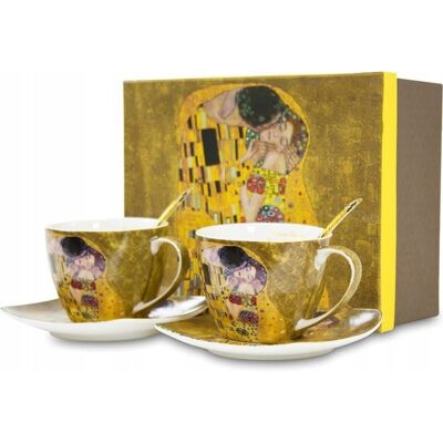OEM Service À Thé Klimt (2 Tasses, Soucoupe, Cuillère), 250 Ml, 110619 - Publicité OEM Service À Thé Klimt (2 Tasses, Soucoupe, Cuillère), 250 Ml, 110619 - Publicité