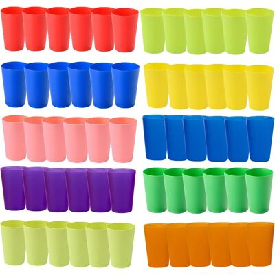 OEM 60 Gobelets, Plastique, 260ml, 10 Couleurs, Pp, Empilables, Enfants, Pique-nique - Publicité OEM 60 Gobelets, Plastique, 260ml, 10 Couleurs, Pp, Empilables, Enfants, Pique-nique - Publicité
