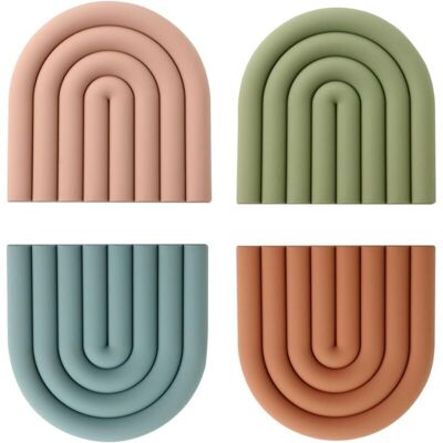 OEM Dessous De Plat En Silicone, Maniques En Silicone, Dessous De Plat, Protège-poêles Colorés, Résistants À La Chaleur, Antidérapants, Dessous De Verre Pour Verres Et Bols, Et Décoration, Lot De 4 - Publicité OEM Dessous De Plat En Silicone, Maniques En Silicone, Dessous De Plat, Protège-poêles Colorés, Résistants À La Chaleur, Antidérapants, Dessous De Verre Pour Verres Et Bols, Et Décoration, Lot De 4 - Publicité