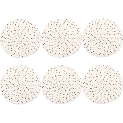 HERUSI Dessous De Verre Tissés À La Main, Absorbants, Ronds, Résistants À La Chaleur, Ultra-absorbants, Gris Clair - Publicité HERUSI Dessous De Verre Tissés À La Main, Absorbants, Ronds, Résistants À La Chaleur, Ultra-absorbants, Gris Clair - Publicité
