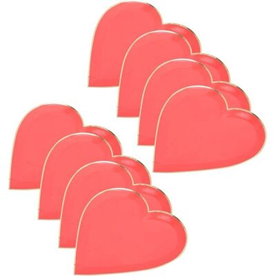 OEM 15 Pièces Assiettes En Papier, Forme Cœur, Rouge Vif, Vaisselle Jetable Festive, Idéale Saint-valentin Et Mariages - Publicité OEM 15 Pièces Assiettes En Papier, Forme Cœur, Rouge Vif, Vaisselle Jetable Festive, Idéale Saint-valentin Et Mariages - Publicité