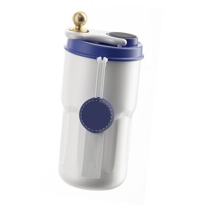 MCKENSA Mug Isotherme Réutilisable En Acier Inoxydable, Tasse De Voyage Pour Boissons Chaudes Et Glacées, Bleu - Publicité MCKENSA Mug Isotherme Réutilisable En Acier Inoxydable, Tasse De Voyage Pour Boissons Chaudes Et Glacées, Bleu - Publicité