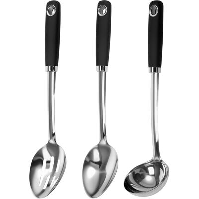 OEM Ensemble De Trois Cuillères À Soupe De Cuisine En Acier Inoxydable - Publicité OEM Ensemble De Trois Cuillères À Soupe De Cuisine En Acier Inoxydable - Publicité