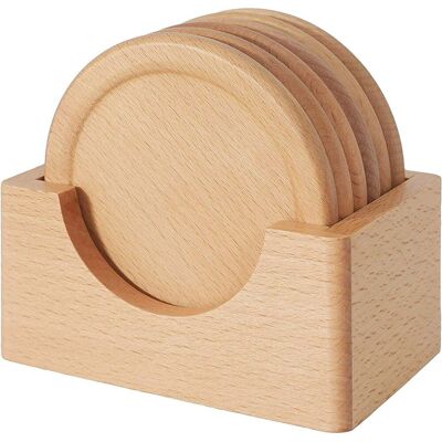 OEM Ensemble De Six Sous-verres En Bois Avec Porte-gobelets, Sous-verres Ronds En Bois, Sous-verres À Motif Rainuré, Adaptés À La Décoration De La Maison Et Du Bureau. Publicité OEM Ensemble De Six Sous-verres En Bois Avec Porte-gobelets, Sous-verres Ronds En Bois, Sous-verres À Motif Rainuré, Adaptés À La Décoration De La Maison Et Du Bureau. Publicité