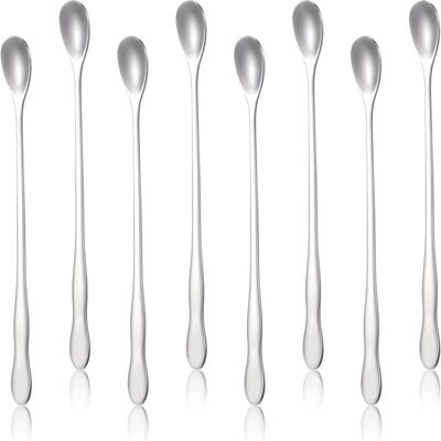 OEM Cuillère À Mélanger Argentée En Acier Inoxydable À Long Manche (peut Être Utilisée Pour Mélanger Le Café, Le Thé, Les Boissons, Les Cocktails Et Pour Prélever De Petites Quantités D'Assaisonnement). Publicité OEM Cuillère À Mélanger Argentée En Acier Inoxydable À Long Manche (peut Être Utilisée Pour Mélanger Le Café, Le Thé, Les Boissons, Les Cocktails Et Pour Prélever De Petites Quantités D'Assaisonnement). Publicité