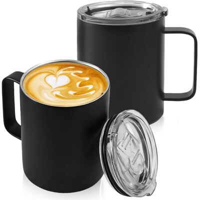 OEM Tasses À Café En Acier Inoxydable, 350 Ml, Gobelets Isothermes À Double Paroi Avec Anse, Tasses Durables Pour Les Voyages Et Le Camping. Publicité OEM Tasses À Café En Acier Inoxydable, 350 Ml, Gobelets Isothermes À Double Paroi Avec Anse, Tasses Durables Pour Les Voyages Et Le Camping. Publicité