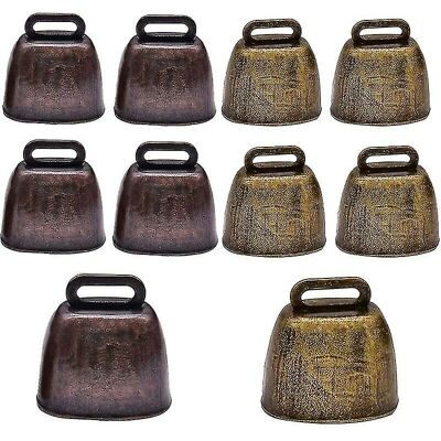 IRISFR Crea Cloche De Vache 10 Pièces Cloches En Cuivre En Métal Mini Cloche De Chèvre Vintage Pour Vache Cheval Mouton - Publicité IRISFR Crea Cloche De Vache 10 Pièces Cloches En Cuivre En Métal Mini Cloche De Chèvre Vintage Pour Vache Cheval Mouton - Publicité