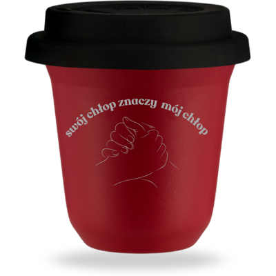 OEM Mug Rouge De 240 Ml « Ton Homme, C'Est Mon Homme », Avec Couvercle Noir - Publicité OEM Mug Rouge De 240 Ml « Ton Homme, C'Est Mon Homme », Avec Couvercle Noir - Publicité