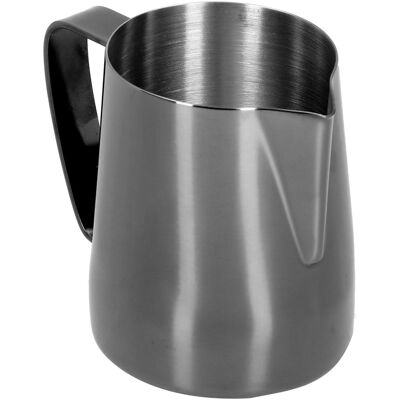 MCKENSA Tasse À Mousse De Lait Multifonction En Acier Inoxydable À Bec Pointu Pour La Maison (noire, 600 Ml) - Publicité MCKENSA Tasse À Mousse De Lait Multifonction En Acier Inoxydable À Bec Pointu Pour La Maison (noire, 600 Ml) - Publicité