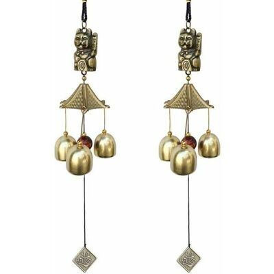 Cellfast Lot De 2 Carillons Oliens Vintage Cloches Porte-bonheur Dcoration Pour Jardin Cole Dner Marron Pzcc - Publicité Cellfast Lot De 2 Carillons Oliens Vintage Cloches Porte-bonheur Dcoration Pour Jardin Cole Dner Marron Pzcc - Publicité