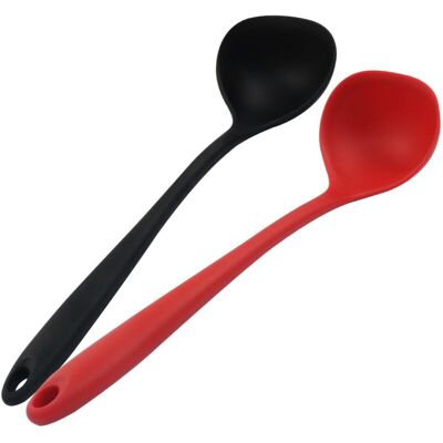 OEM Ensemble De Cuillères À Soupe En Silicone (2 Pièces) – Noir/rouge, 29,8 Cm, Résistant À La Chaleur Jusqu'à 230 °c, Lavable Au Lave-vaisselle.-dou - Publicité OEM Ensemble De Cuillères À Soupe En Silicone (2 Pièces) – Noir/rouge, 29,8 Cm, Résistant À La Chaleur Jusqu'à 230 °c, Lavable Au Lave-vaisselle.-dou - Publicité