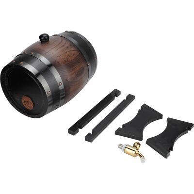 WEYTOLL Récipient De Seau De Fût De Fût De Vin Rouge De Chêne Noir Rayé Vintage De 3l Avec Le Robinet Pour Le Whisky De Brandy - Publicité WEYTOLL Récipient De Seau De Fût De Fût De Vin Rouge De Chêne Noir Rayé Vintage De 3l Avec Le Robinet Pour Le Whisky De Brandy - Publicité