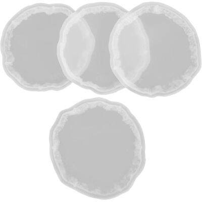 OEM Ensemble De Quatre Moules En Silicone Pour Sous-verres Géode - Moules En Résine Époxy À Faire Soi-même, Décoration Intérieure Créative - Parfait Pour Les Tasses À Café Personnalisées - Publicité OEM Ensemble De Quatre Moules En Silicone Pour Sous-verres Géode - Moules En Résine Époxy À Faire Soi-même, Décoration Intérieure Créative - Parfait Pour Les Tasses À Café Personnalisées - Publicité