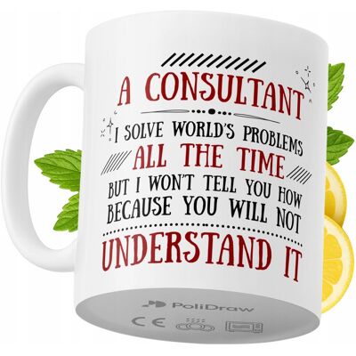 OEM Mug Humoristique Pour Consultant, Avec Texte Amusant Et Design Graphique, Idéal Pour Les Anniversaires, Les Fêtes Et Les Jours Fériés. Mug Premium Pour Occasions Spéciales, À La Maison Ou Au Bureau. B - Publicité OEM Mug Humoristique Pour Consultant, Avec Texte Amusant Et Design Graphique, Idéal Pour Les Anniversaires, Les Fêtes Et Les Jours Fériés. Mug Premium Pour Occasions Spéciales, À La Maison Ou Au Bureau. B - Publicité