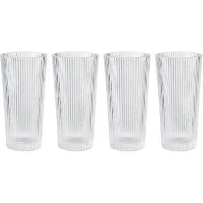 OEM Lot De 4 Verres À Long Drink, Côtelés, 300 Ml, Empilables, Pour Boissons Chaudes Et Froides, Usage Quotidien - Publicité OEM Lot De 4 Verres À Long Drink, Côtelés, 300 Ml, Empilables, Pour Boissons Chaudes Et Froides, Usage Quotidien - Publicité