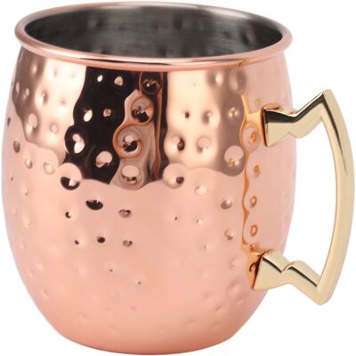MCKENSA Mug Moscow Mule 600 Ml En Acier Inoxydable, Idéal Pour La Bière Et Les Cocktails À La Maison, Avec Motif Or Rose À Pois. Publicité MCKENSA Mug Moscow Mule 600 Ml En Acier Inoxydable, Idéal Pour La Bière Et Les Cocktails À La Maison, Avec Motif Or Rose À Pois. Publicité