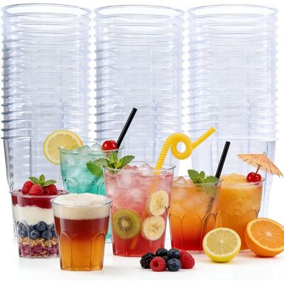 OEM 50 Pièces Gobelet Plastique 220ml, Gobelets En Plastique Réutilisables Transparents, Verres À Cocktail Pour Anniversaires, Mariages, Fêtes, Noël, Whisky Et Tous Événements, 7,3 Cm X 7,7 Cm - Publicité OEM 50 Pièces Gobelet Plastique 220ml, Gobelets En Plastique Réutilisables Transparents, Verres À Cocktail Pour Anniversaires, Mariages, Fêtes, Noël, Whisky Et Tous Événements, 7,3 Cm X 7,7 Cm - Publicité