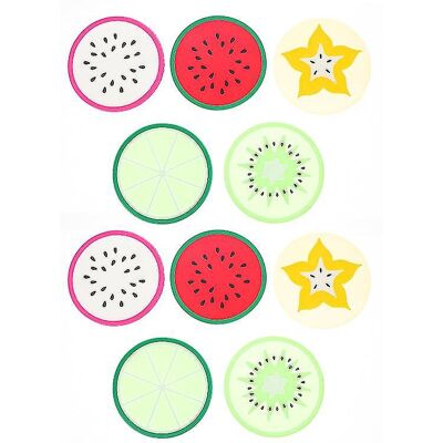 LISATR 30 Sous-verres En Forme De Fruits - Publicité LISATR 30 Sous-verres En Forme De Fruits - Publicité