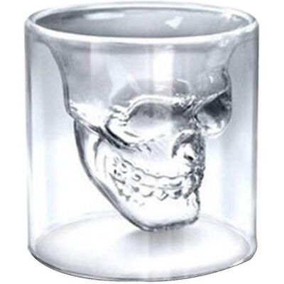 YUDO Verre À Bière, Whisky, Vodka, Cocktail, Tasse En Cristal Double Couche 3d En Forme De Crâne - Publicité YUDO Verre À Bière, Whisky, Vodka, Cocktail, Tasse En Cristal Double Couche 3d En Forme De Crâne - Publicité