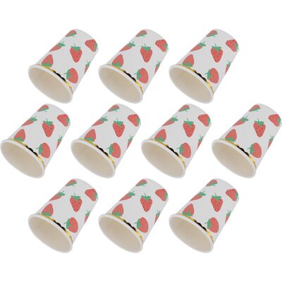 LBVIE Service De Table Jetable 10 Pièces Motif Fraise Pour Fêtes D'Anniversaire Et Fêtes Sur Le Thème De La Mer. Gobelets En Papier Inclus. Publicité LBVIE Service De Table Jetable 10 Pièces Motif Fraise Pour Fêtes D'Anniversaire Et Fêtes Sur Le Thème De La Mer. Gobelets En Papier Inclus. Publicité