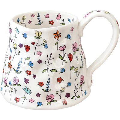 KAJFJAD Grande Tasse À Café En Céramique Rose À Motif Floral, Anse Surdimensionnée Artisanale, Idéale Pour Les Femmes Et Les Adolescentestasse À Thé Fleurie, Cadeau Idéal Pour La Fête Des Mèresgrande Tasse - Publicité KAJFJAD Grande Tasse À Café En Céramique Rose À Motif Floral, Anse Surdimensionnée Artisanale, Idéale Pour Les Femmes Et Les Adolescentestasse À Thé Fleurie, Cadeau Idéal Pour La Fête Des Mèresgrande Tasse - Publicité