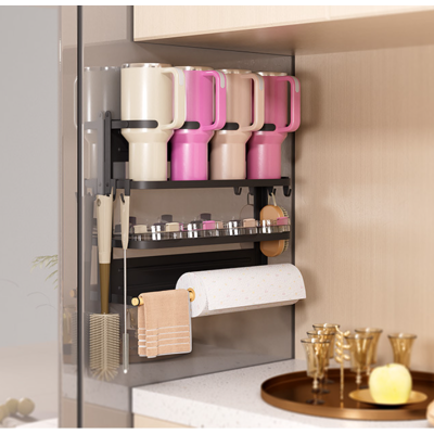 OEM Magnétique Aspirant Cuisine Étagère De Rangement Sans Perforation Réfrigérateur Paroi Latérale Rangement Étagère Multifonctionnelle Pliante En Couches Tasse À Eau - Publicité OEM Magnétique Aspirant Cuisine Étagère De Rangement Sans Perforation Réfrigérateur Paroi Latérale Rangement Étagère Multifonctionnelle Pliante En Couches Tasse À Eau - Publicité