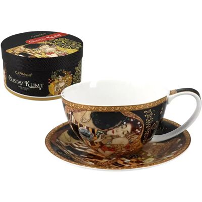 OEM Tasse Et Soucoupe G. Klimt Le Baiser De Carmani - Publicité OEM Tasse Et Soucoupe G. Klimt Le Baiser De Carmani - Publicité