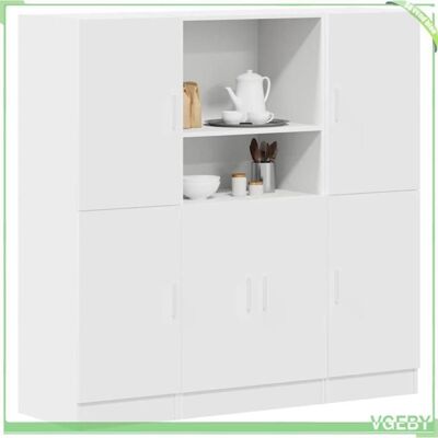 OEM Ensemble D'Armoires De Cuisine 3 Pcs - Faf7291712441325 - Blanc - Bois D'Ingénierie - 133 X 41,5 X 131,5 Cm - Publicité OEM Ensemble D'Armoires De Cuisine 3 Pcs - Faf7291712441325 - Blanc - Bois D'Ingénierie - 133 X 41,5 X 131,5 Cm - Publicité
