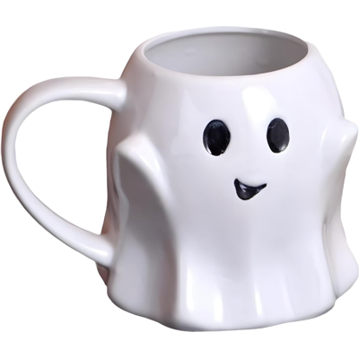 KAJFJAD Mug Fantôme D'Halloween, 414 Ml, Motif Fantôme Mignon, Idéal Pour Halloween, Cadeau D'Anniversaire Parfait Pour Enfants Et Adultes, Blanc - Publicité KAJFJAD Mug Fantôme D'Halloween, 414 Ml, Motif Fantôme Mignon, Idéal Pour Halloween, Cadeau D'Anniversaire Parfait Pour Enfants Et Adultes, Blanc - Publicité