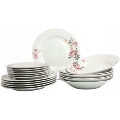 OEM Service De Table 12 Pièces Pour 4 Personnes, Décor Floral En Porcelaine - Publicité OEM Service De Table 12 Pièces Pour 4 Personnes, Décor Floral En Porcelaine - Publicité