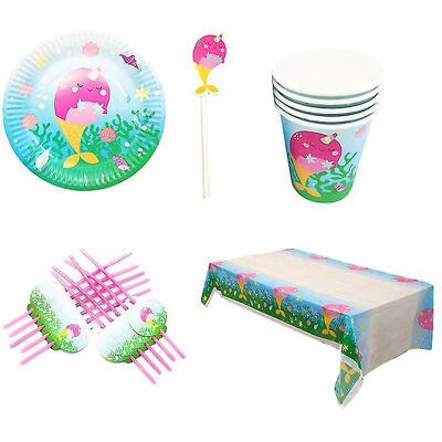 FATRD Ensemble De Vaisselle Jetable De 37 Pièces Pour Fêtes - Publicité FATRD Ensemble De Vaisselle Jetable De 37 Pièces Pour Fêtes - Publicité