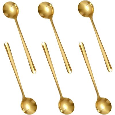 OEM 6 Cuillère À Café, Acier Inoxydable, Doré, 13,5 Cm, Lave-vaisselle, Maison Restaurant - Publicité OEM 6 Cuillère À Café, Acier Inoxydable, Doré, 13,5 Cm, Lave-vaisselle, Maison Restaurant - Publicité