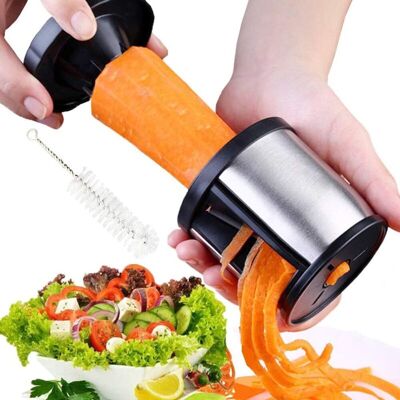 OEM Spiraliseur En Acier Inoxydable Pour Légumes, Râpe Pour Carottes, Concombres Et Courgettes Pour Faire Des Spaghettis Végétaux - Crezuo - Publicité OEM Spiraliseur En Acier Inoxydable Pour Légumes, Râpe Pour Carottes, Concombres Et Courgettes Pour Faire Des Spaghettis Végétaux - Crezuo - Publicité