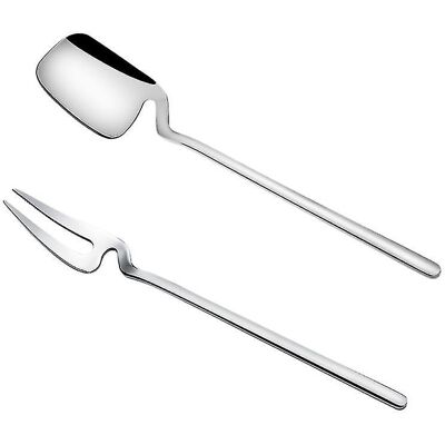 LISATR Fourchettes Et Cuillères En Acier Inoxydable Pour Manger - Publicité LISATR Fourchettes Et Cuillères En Acier Inoxydable Pour Manger - Publicité