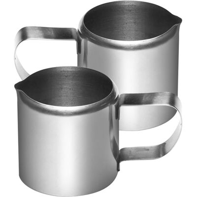 OEM Lot De 2 Pichet À Lait, Acier Inoxydable, 57 Ml, Poignée Ergonomique, Argent, Pour Café Et Restaurant - Publicité OEM Lot De 2 Pichet À Lait, Acier Inoxydable, 57 Ml, Poignée Ergonomique, Argent, Pour Café Et Restaurant - Publicité
