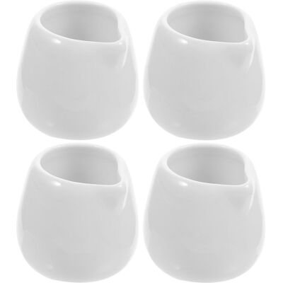 OEM 4 Pièces Mini Pichet À Lait Céramique Avec Bec Verseur, Saucière Blanche Pour Crème, Sauce, Condiments – Petits Pots À Sauce Et Mousse De Lait - Publicité OEM 4 Pièces Mini Pichet À Lait Céramique Avec Bec Verseur, Saucière Blanche Pour Crème, Sauce, Condiments – Petits Pots À Sauce Et Mousse De Lait - Publicité