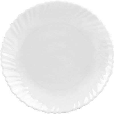 OEM Service De 6 Assiettes Plates En Verre Blanc, 23,5 Cm - Publicité OEM Service De 6 Assiettes Plates En Verre Blanc, 23,5 Cm - Publicité