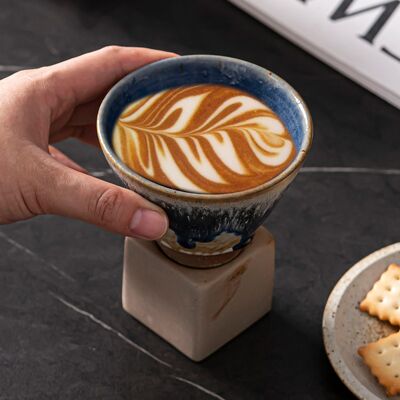 HEAT Mug Japonais En Céramique De 200 Ml, Tasse À Café/latte Avec Base. Publicité HEAT Mug Japonais En Céramique De 200 Ml, Tasse À Café/latte Avec Base. Publicité