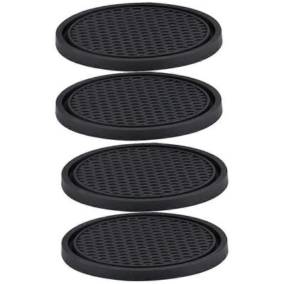 FATRD Lot De 4 Sous-verres Ronds Pour Table Basse Et Boissons À La Maison-7x7cm-black - Publicité FATRD Lot De 4 Sous-verres Ronds Pour Table Basse Et Boissons À La Maison-7x7cm-black - Publicité
