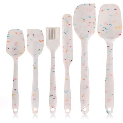 OEM 6 Pièces, Ustensiles Cuisine Silicone, Résistants, Blanc, Set Complet Pour Préparation Culinaire Quotidienne - Publicité OEM 6 Pièces, Ustensiles Cuisine Silicone, Résistants, Blanc, Set Complet Pour Préparation Culinaire Quotidienne - Publicité