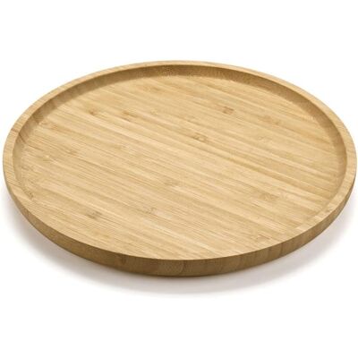 GRASSLIN 1 Plateau Rond En Bambou 30x30x2 Cm Surface Lisse Design Incurvé Pour Cuisine Salon Salle De Bain - Publicité GRASSLIN 1 Plateau Rond En Bambou 30x30x2 Cm Surface Lisse Design Incurvé Pour Cuisine Salon Salle De Bain - Publicité