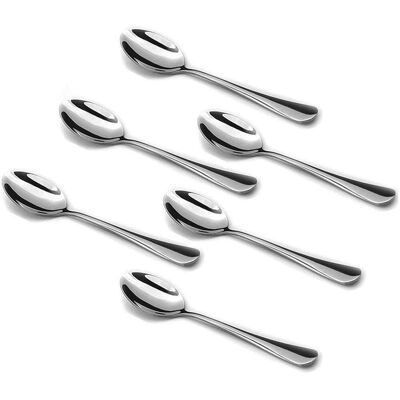 ALVIOR Cuillère À Espresso - Acier Inoxydable - 12 Cm - Pour Café, Thé, Dessert, Apéritif, Bébé - Lot De 6 - Publicité ALVIOR Cuillère À Espresso - Acier Inoxydable - 12 Cm - Pour Café, Thé, Dessert, Apéritif, Bébé - Lot De 6 - Publicité