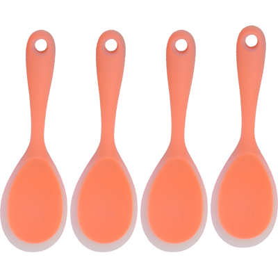 HERUSI Ensemble De Cuillères À Riz En Silicone, Antiadhésives Et Résistantes À La Chaleur, Pour Le Riz, La Purée De Pommes De Terre Et Plus Encore (orange Transparent) - Publicité HERUSI Ensemble De Cuillères À Riz En Silicone, Antiadhésives Et Résistantes À La Chaleur, Pour Le Riz, La Purée De Pommes De Terre Et Plus Encore (orange Transparent) - Publicité