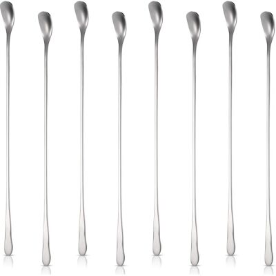 ALVIOR Cuillère À Café En Acier Inoxydable - 20 Cm - Pour Thé Glacé Café Cocktail - Lot De 8 - Publicité ALVIOR Cuillère À Café En Acier Inoxydable - 20 Cm - Pour Thé Glacé Café Cocktail - Lot De 8 - Publicité