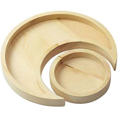 ALLAUVE Plateau De Service Lune Pour Soleil, Vaisselle Rustique En Bois, Plat À Dessert, Porte-bijoux, Centre De Table, Bol, Articles De Fête Pour L'Aïd Moubarak Et Le Ramadan - Publicité ALLAUVE Plateau De Service Lune Pour Soleil, Vaisselle Rustique En Bois, Plat À Dessert, Porte-bijoux, Centre De Table, Bol, Articles De Fête Pour L'Aïd Moubarak Et Le Ramadan - Publicité